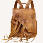 Leather Backpack for Women Knapsack