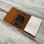 Brown Leather Moleskine Cover Leather Organizer