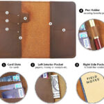 Leather Notebook Cover With Card Slot